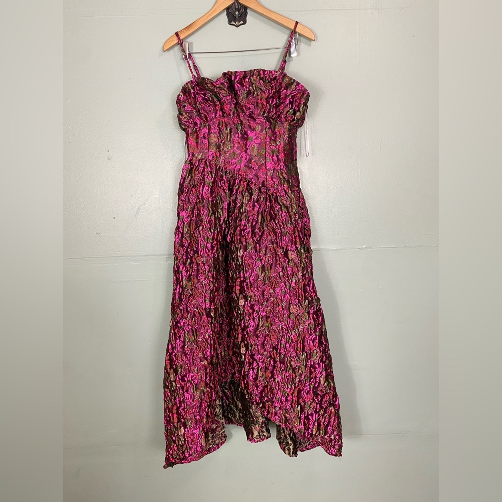 Elliatt Fuchsia Floral Strapless Maxi Dress - Picture 5 of 15